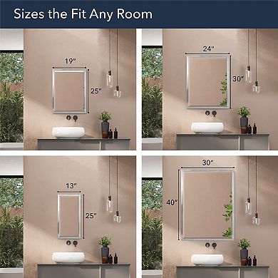 Head West Stainless Steel Framed Wall Mirror