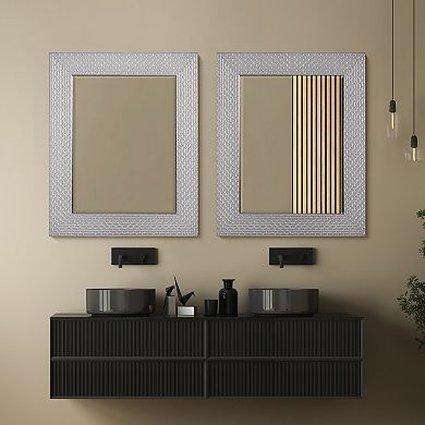 Head West Honeycomb Beveled Mirror