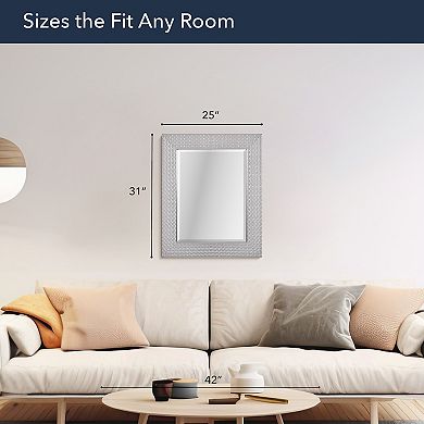 Head West Honeycomb Beveled Mirror