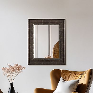 Head West Distressed Embossed Bronze Vanity Mirror