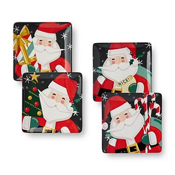 Certified International Christmas Whimsy Set of 4 Dessert Plates 8.5 Inches