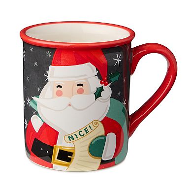 Certified International Christmas Whimsy Set of 4 Mugs 18-oz.