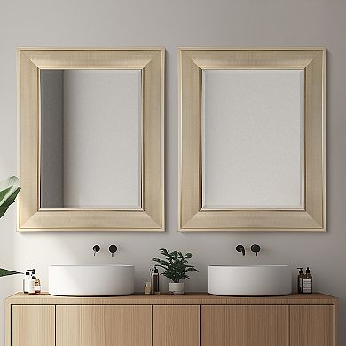 Head West Pave Textured Framed Vanity Mirror