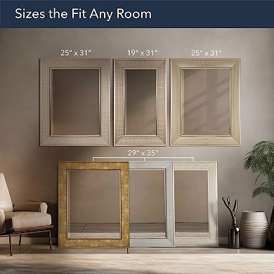 Head West Pave Textured Framed Vanity Mirror