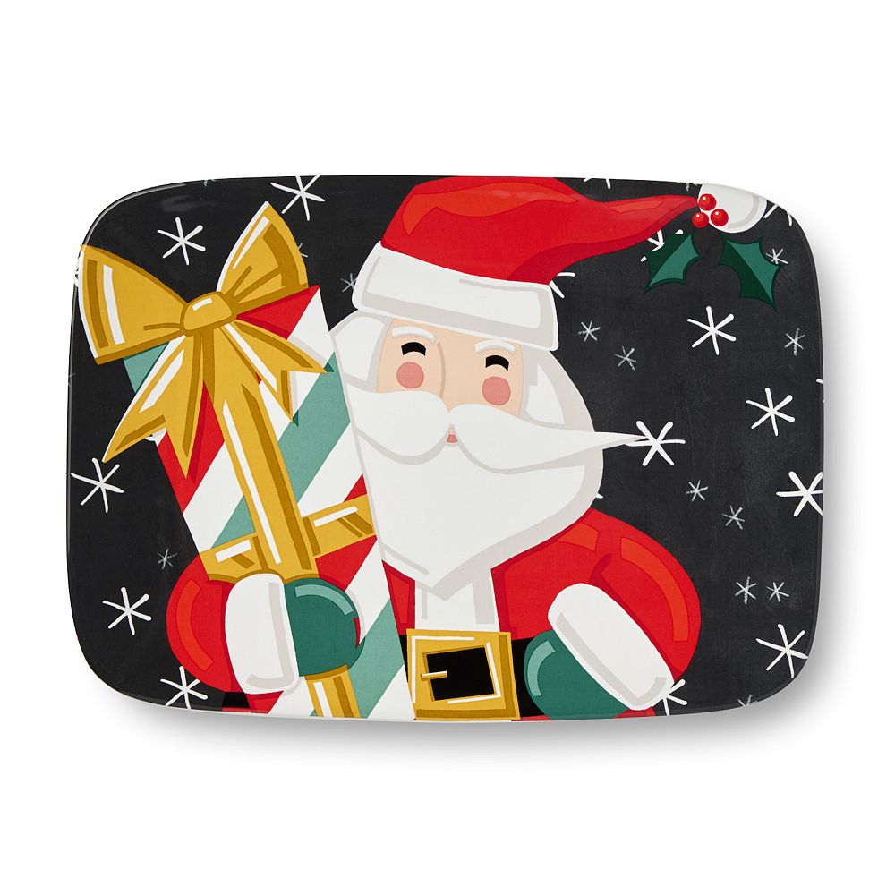 Certified International Christmas Whimsy Santa 14-Inch x 10-Inch ...