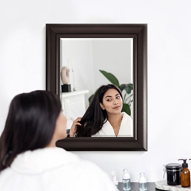 Head West Espresso Framed Wall Vanity Mirror
