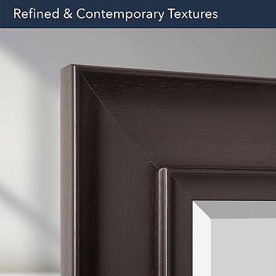 Head West Espresso Framed Wall Vanity Mirror