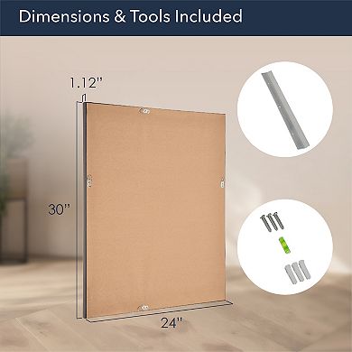 Head West Espresso Framed Wall Vanity Mirror