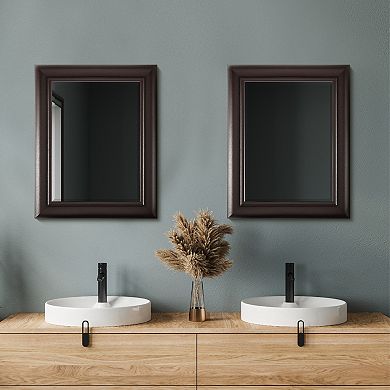 Head West Espresso Framed Wall Vanity Mirror