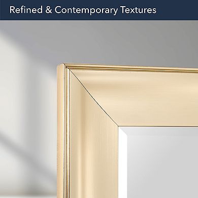 Head West Traditional Brushed Nickel Vanity Mirror