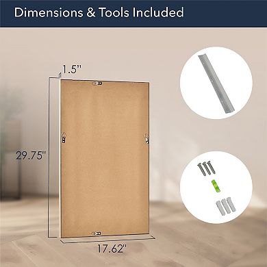 Head West Traditional Brushed Nickel Vanity Mirror