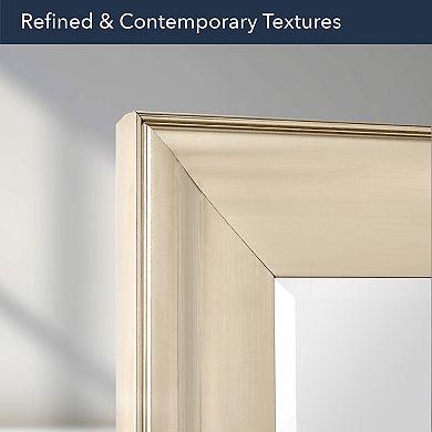 Head West Traditional Brushed Nickel Vanity Mirror