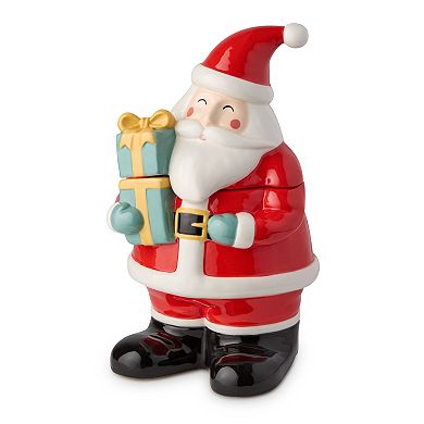Certified International Christmas Whimsy Santa 3-D Cookie Jar
