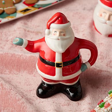 Certified International Christmas Whimsy Santa 3-D Teapot