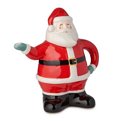 Certified International Christmas Whimsy Santa 3-D Teapot