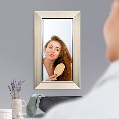 Head West Brushed Nickel Vanity Mirror with Liner