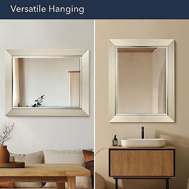 Head West Brushed Nickel Vanity Mirror with Liner