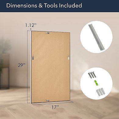 Head West Brushed Nickel Vanity Mirror with Liner