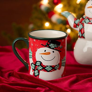 Certified International Christmas Whimsy Set of 4 Mugs 18 oz.