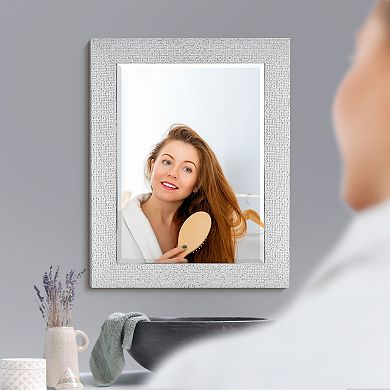 Head West Tile Textured Frame Vanity Accent Mirror