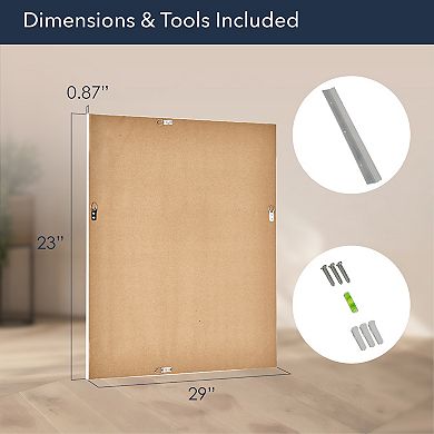 Head West Tile Textured Frame Vanity Accent Mirror