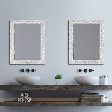 Head West Tile Textured Frame Vanity Accent Mirror