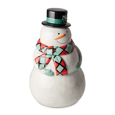 Certified International Christmas Whimsy Snowman 3-D Cookie Jar