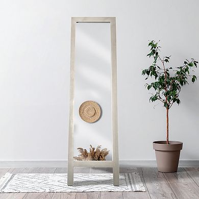 Head West Full Size Free Standing Easel Mirror with Refined Contemporary Textures