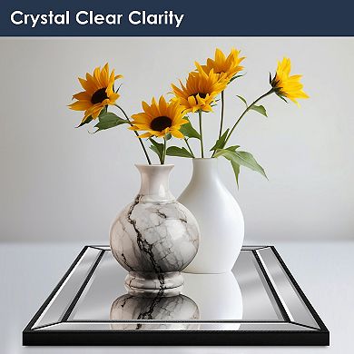 Head West Metro Beaded Glass Framed Vanity Mirror