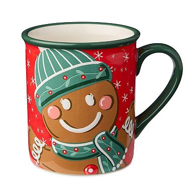 Certified International Christmas Whimsy 18-oz. Gingerbread Mug Set of 4