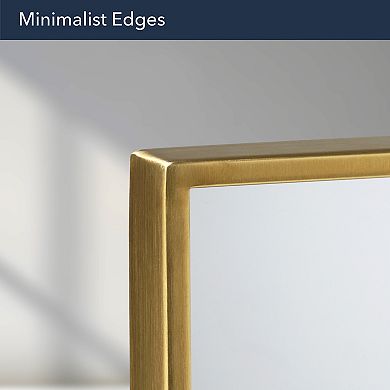 Head West Rectangular Bathroom Vanity Mirror with Gold Frame