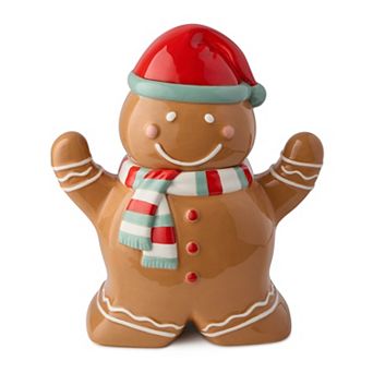 Certified International Christmas Whimsy Gingerbread 3-D Cookie Jar
