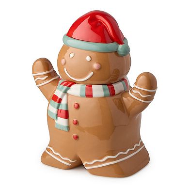 Certified International Christmas Whimsy Gingerbread 3-D Cookie Jar