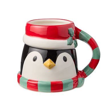 Certified International Christmas Whimsy 18-oz. Penguin Set of 4 Mugs