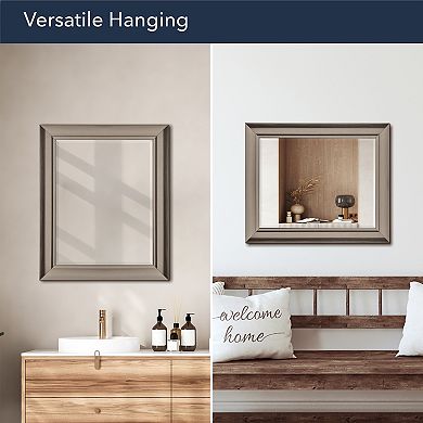 Head West Oil-Rubbed Bevel Framed Wall Mirror