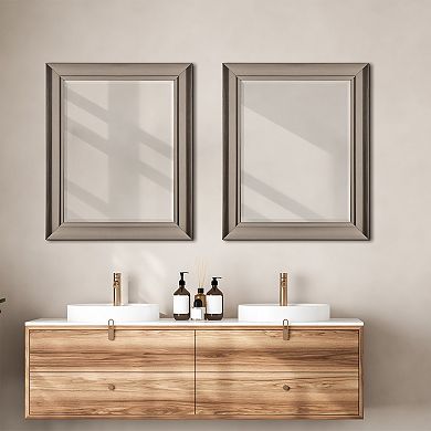 Head West Oil-Rubbed Bevel Framed Wall Mirror