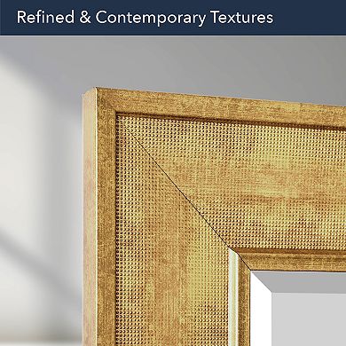 Head West Pave Textured Framed Wall Vanity Mirror