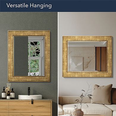 Head West Pave Textured Framed Wall Vanity Mirror