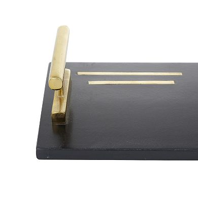 Stella & Eve Marble Tray with Golden Handles Table Decor