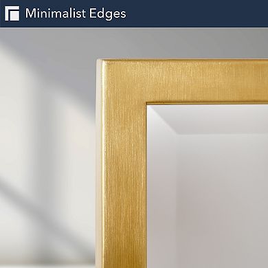 Head West Stainless Steel Framed Rectangle Wall Mirror