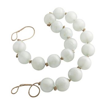 Stella & Eve Handmade Round Extra Long Frosted Orb Beaded Garland with Tassel