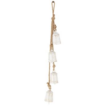 Stella & Eve Metal Tibetan Inspired Cascading Decorative Bells on Jute Hanging Rope