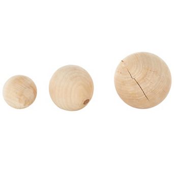 Stella & Eve Wooden Decorative Orbs Table Decor Set