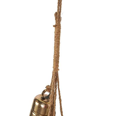 Stella & Eve Metal Tibetan Inspired Cascading Cluster Decorative Bells with Jute Rope