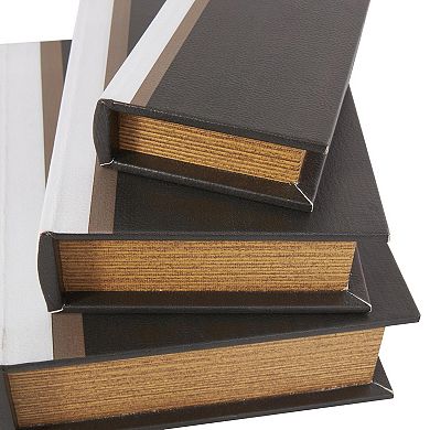 Stella & Eve Faux Book Storage Decorative Box Set of 3 Paris London New York
