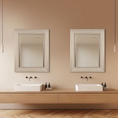 Head West Brush Nickel Paved Mirror