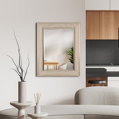 Head West Brush Nickel Paved Mirror