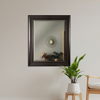 Head West Espresso Framed Wall Vanity Mirror