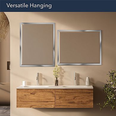 Head West Brushed Chrome Framed Wall Mirror