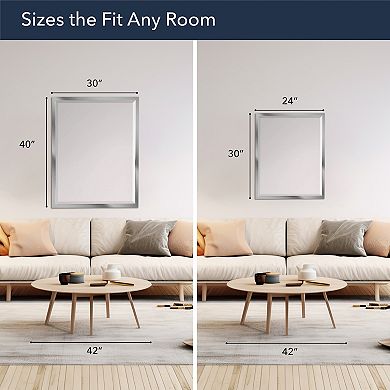 Head West Brushed Chrome Framed Wall Mirror